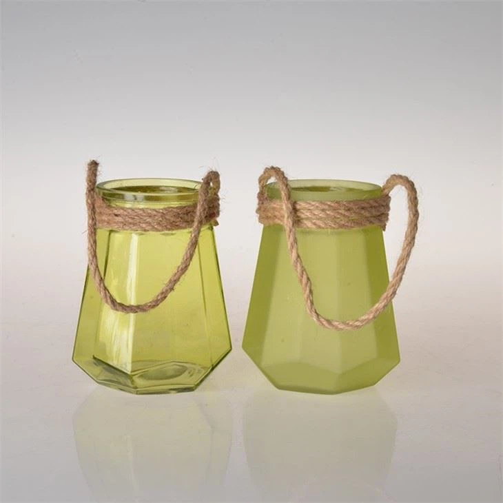 Candle Holder Jar With Rose & Green