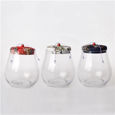 Staklena tegla sa poklopcem u kineskom stilu