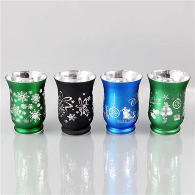 Božićni stakleni uragan svijećnjak