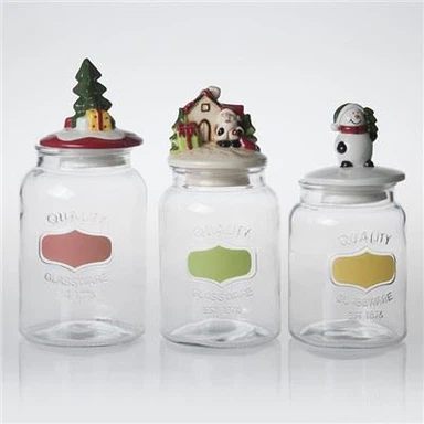 Tegla za skladištenje hrane Božićni keramički poklopac