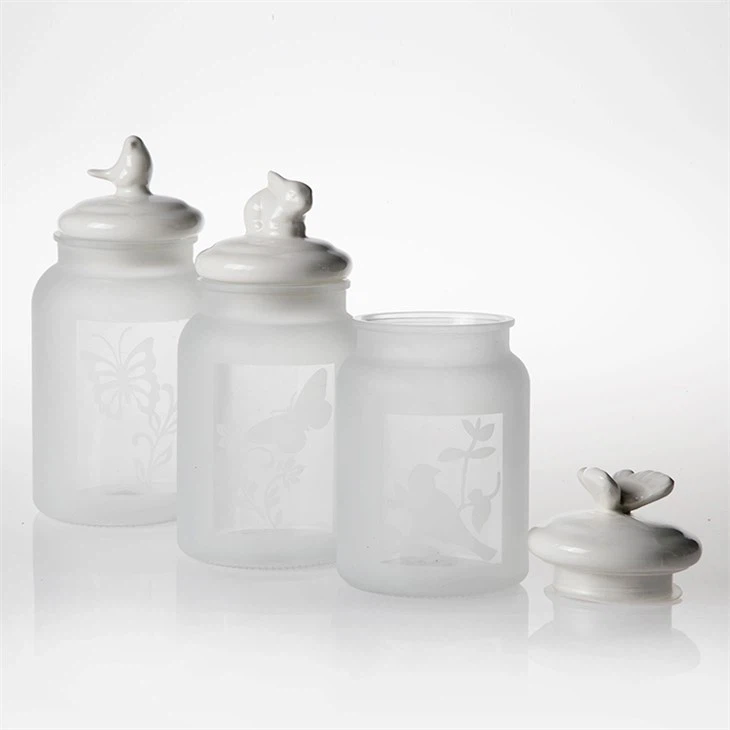 Prilagođavanje Dekorativne staklene tegle za skladištenje za kućnu organizaciju