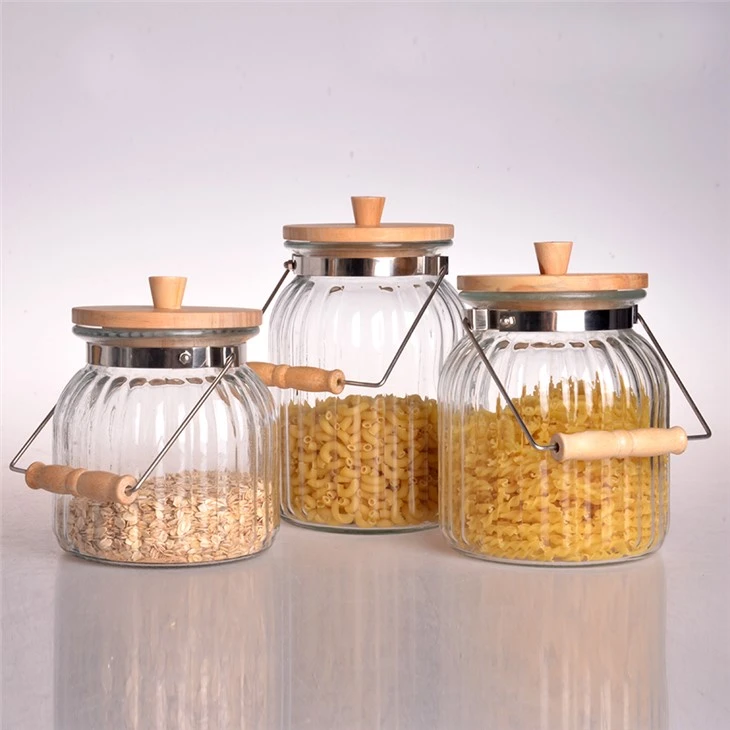 Glass Candy Jar With Handle