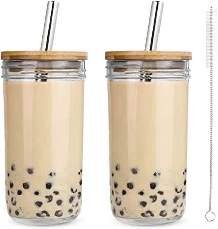 Iced Coffee Boba šolje sa poklopcima i slamkama