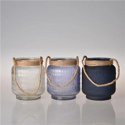 Vaza svijećnjak sa slamnatom drškom