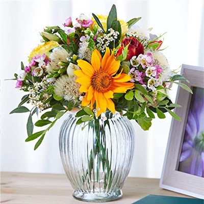 Large Glass Vase for Pampas Grass