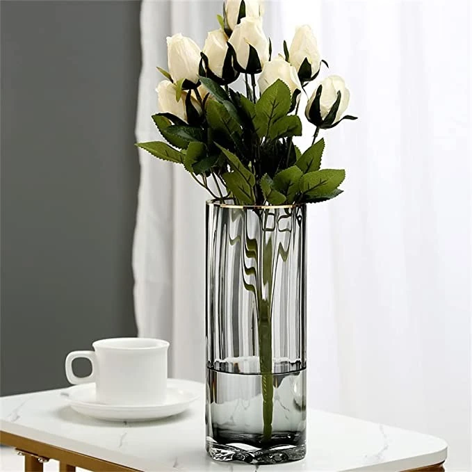 Striped Hand-blown Vase