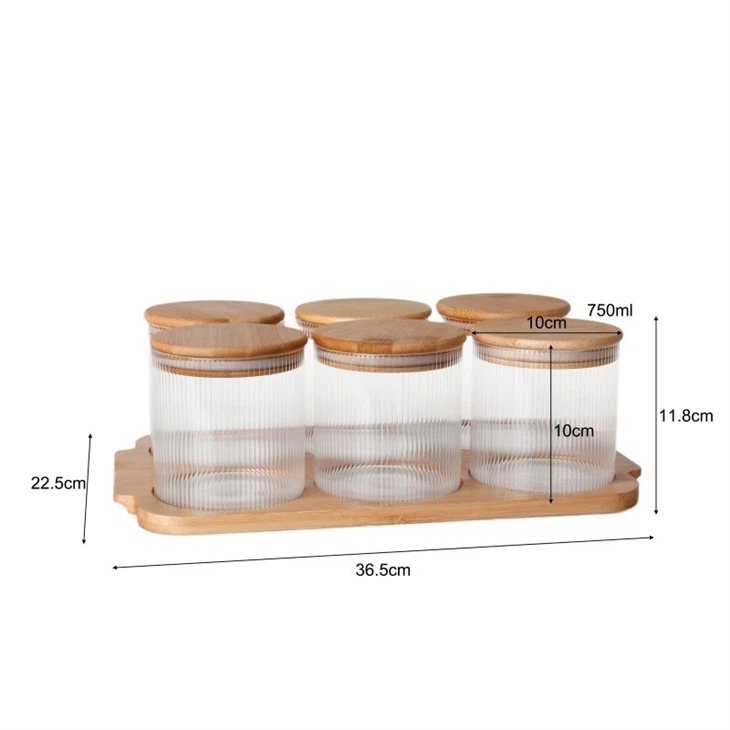 750ml Round Glass Canisters Set best