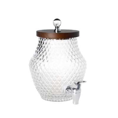 Stakleni dispenzer za napitke u obliku ananasa