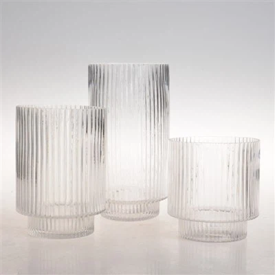 Vintage set staklenog posuđa čaše za piće sa staklenim slamčicama ledene šalice za kavu za viski